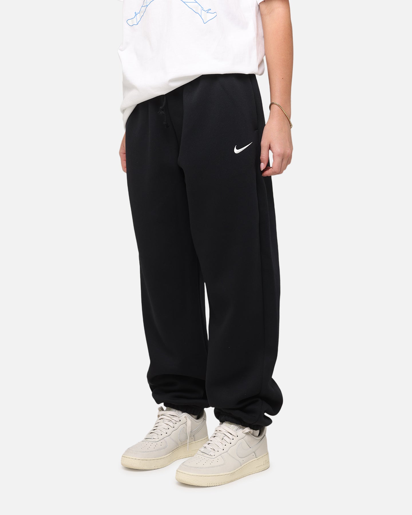 black oversized nike joggers