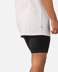 Saint Morta Correr Denim Shorts Washed Black