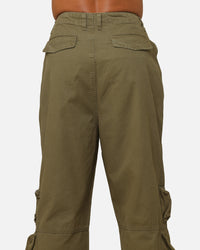 MNML Ultra Baggy Tactical Cargo Pants Olive