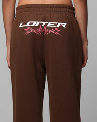 Loiter Cyber Sweat Pants Brown