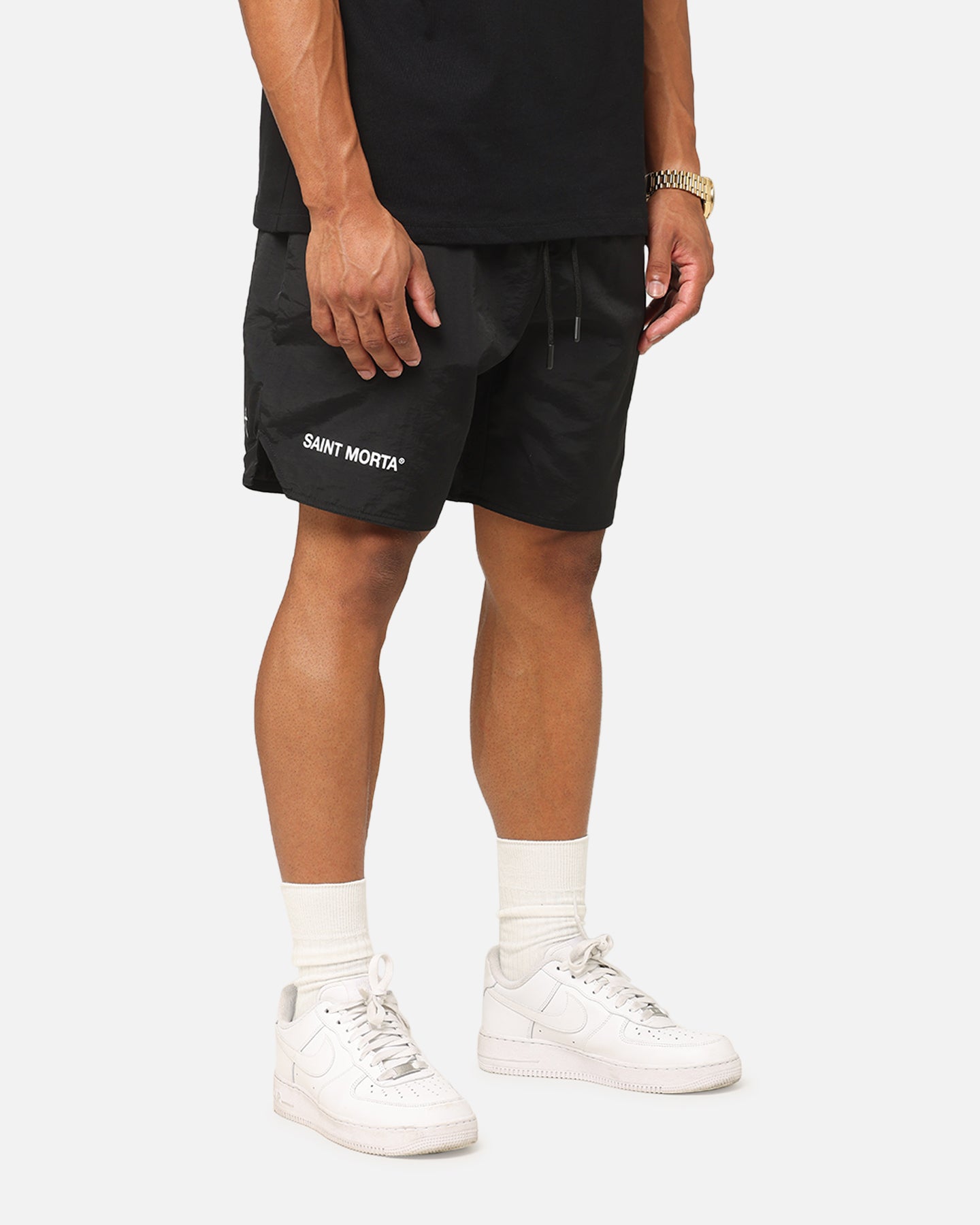 Saint Morta Official Nylon Shorts Black | Culture Kings NZ