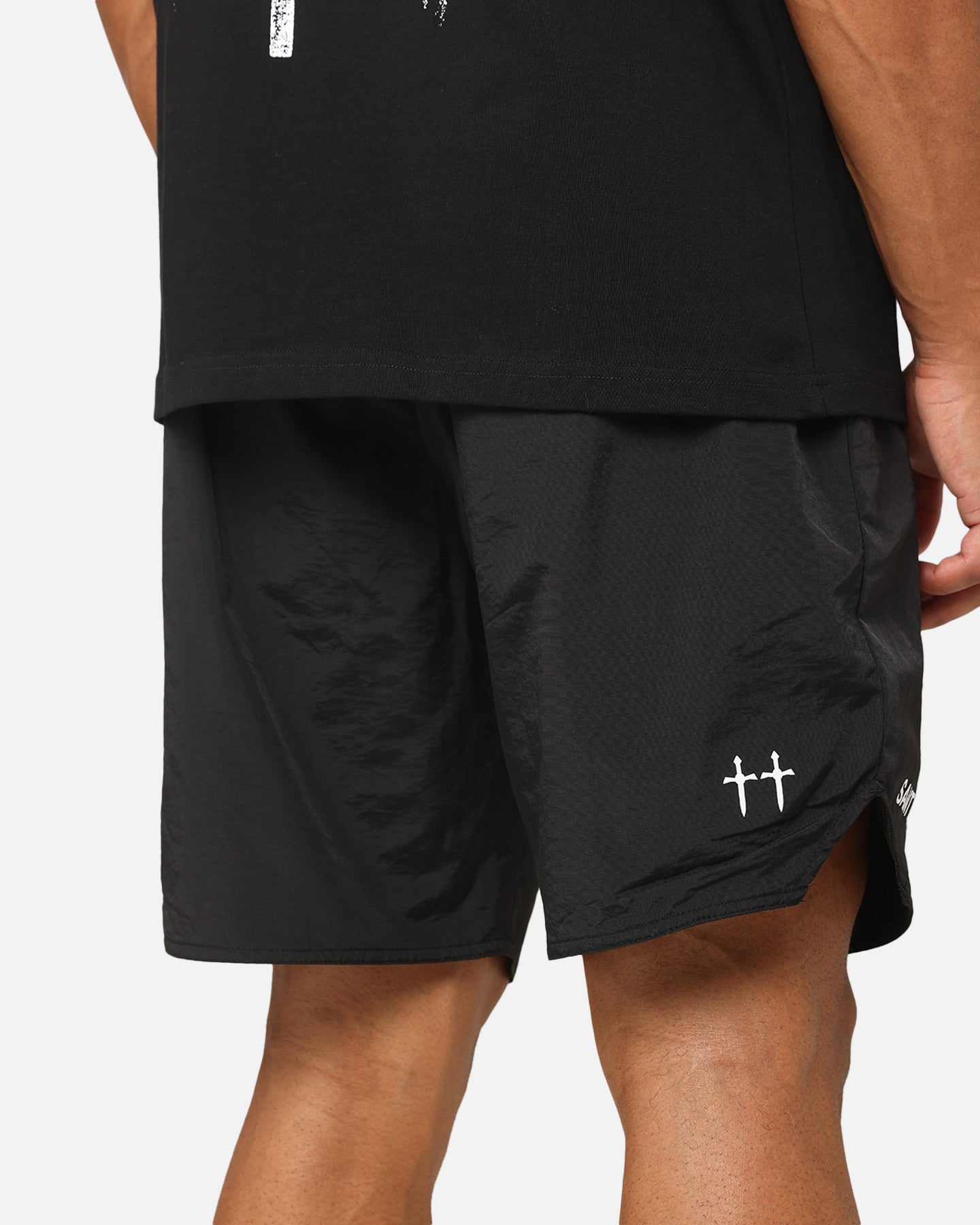 Saint Morta Official Nylon Shorts Black | Culture Kings NZ