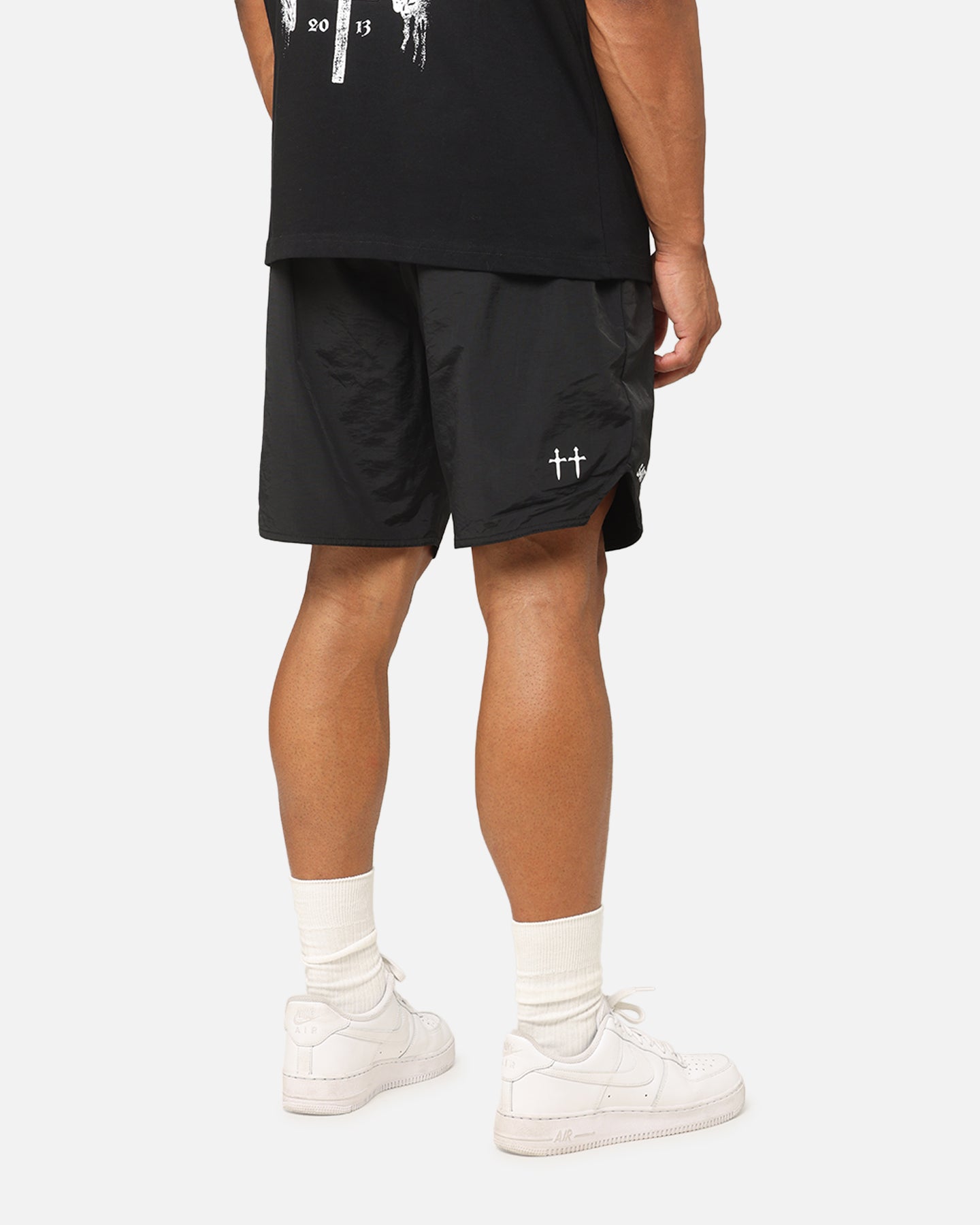 Saint Morta Official Nylon Shorts Black | Culture Kings NZ