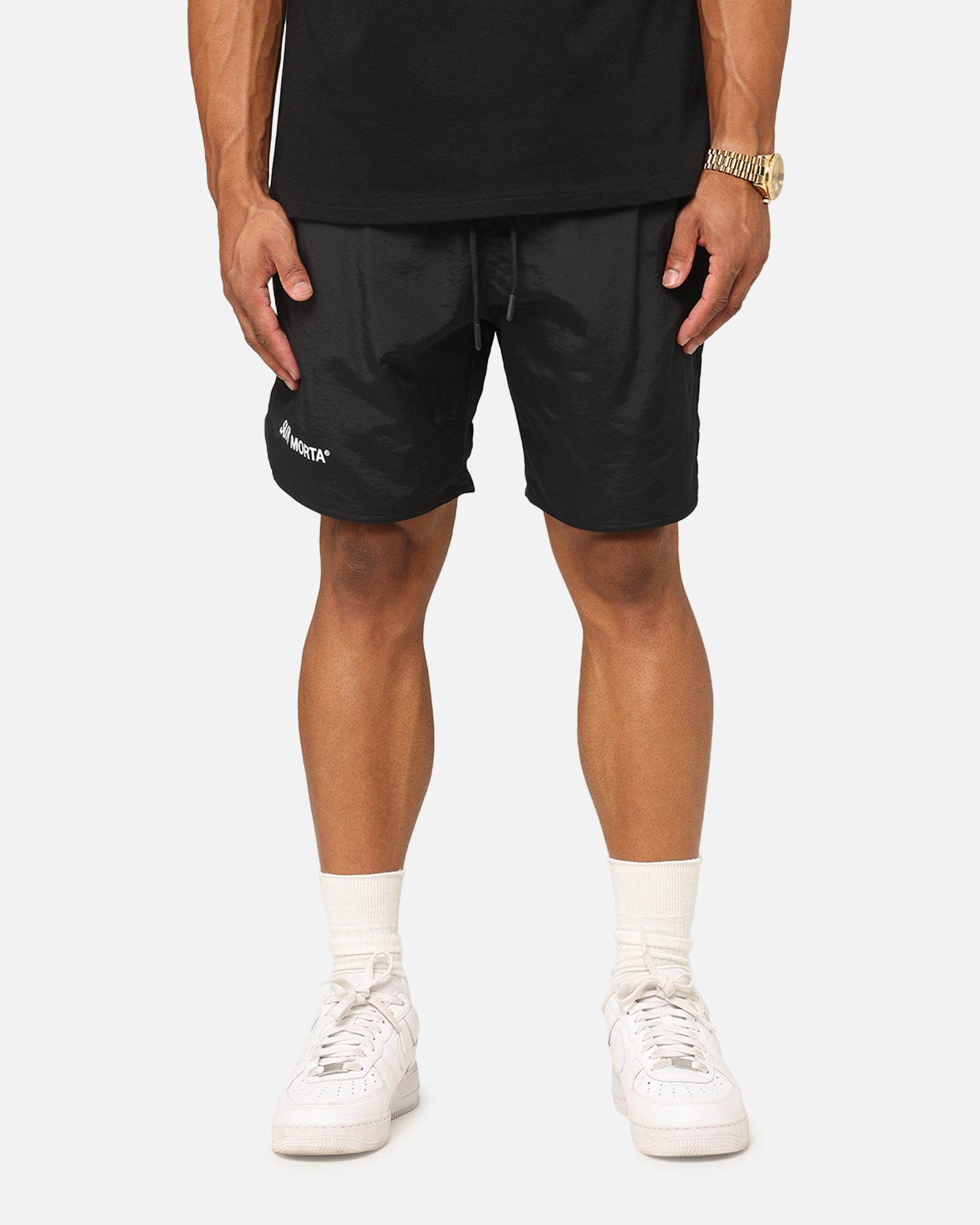 Saint Morta Official Nylon Shorts Black | Culture Kings NZ