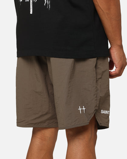 Saint Morta Official Nylon Shorts Dark Brown
