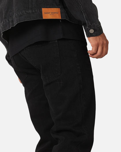 Saint Morta Psykhe Distressed Jeans Washed Black