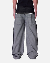 MNML Inside Out Slip Off Denim Pants Washed Black