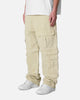 MNML Ultra Baggy Channel Cargo Denim Pants Tan