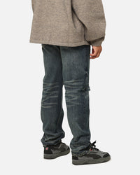 MNML V726 Distressed Baggy Denim Jeans Blue