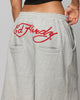 Ed Hardy Baggy Fleece Shorts Grey Marle