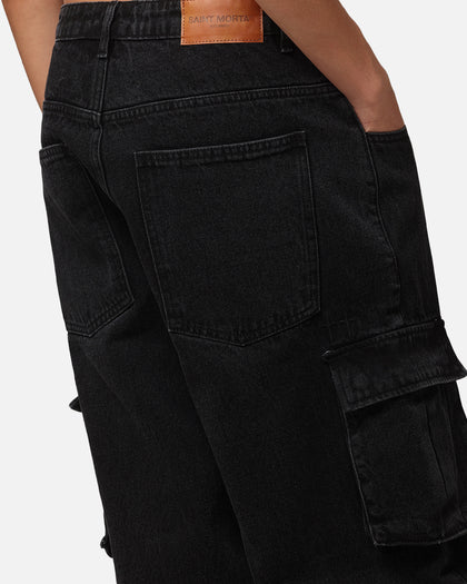 Saint Morta Cargo Jeans Black