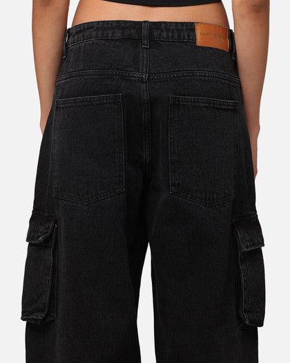 Saint Morta Cargo Jeans Black
