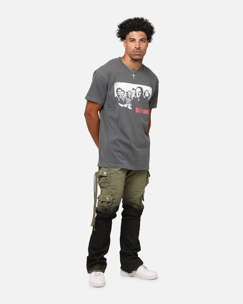 MNML B569 Cargo Flare Denim Jeans Olive/Black