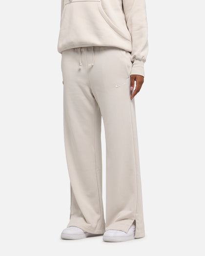 Nike Women's Sportswear Phoenix Fleece High Waisted Wide Leg Sweat Pants Lt Orewood Brown/Sail