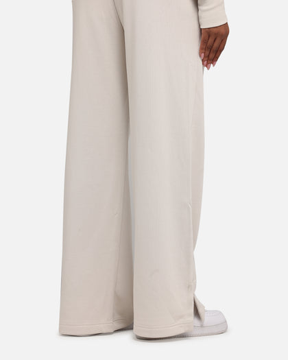 Nike Women's Sportswear Phoenix Fleece High Waisted Wide Leg Sweat Pants Lt Orewood Brown/Sail