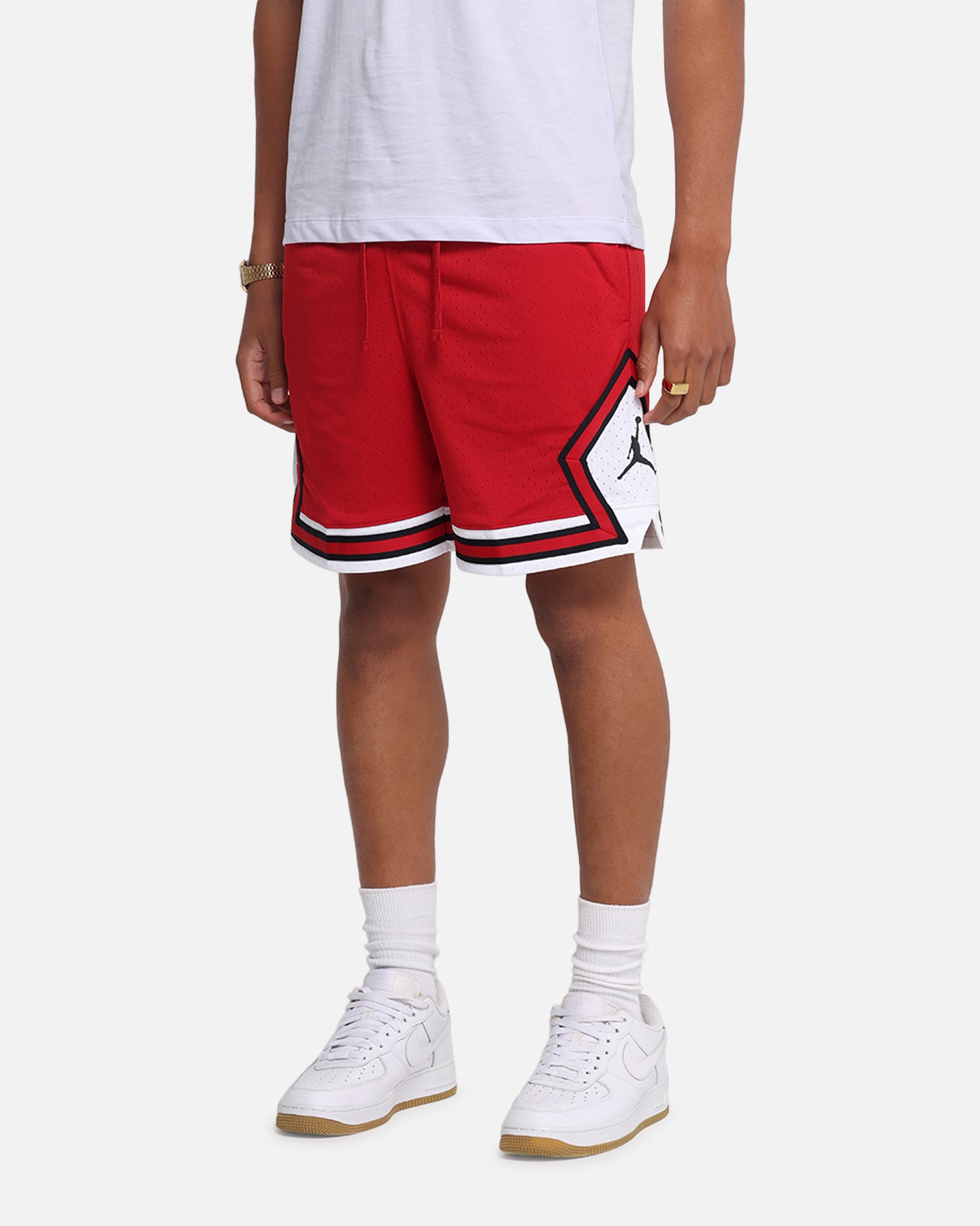 red white jordan shorts