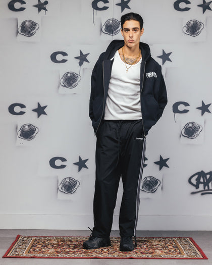 Carre Rally Panelled Nylon Joggers Black