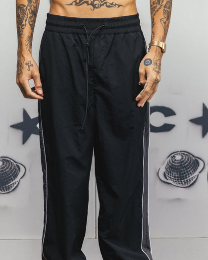 Carre Rally Panelled Nylon Joggers Black