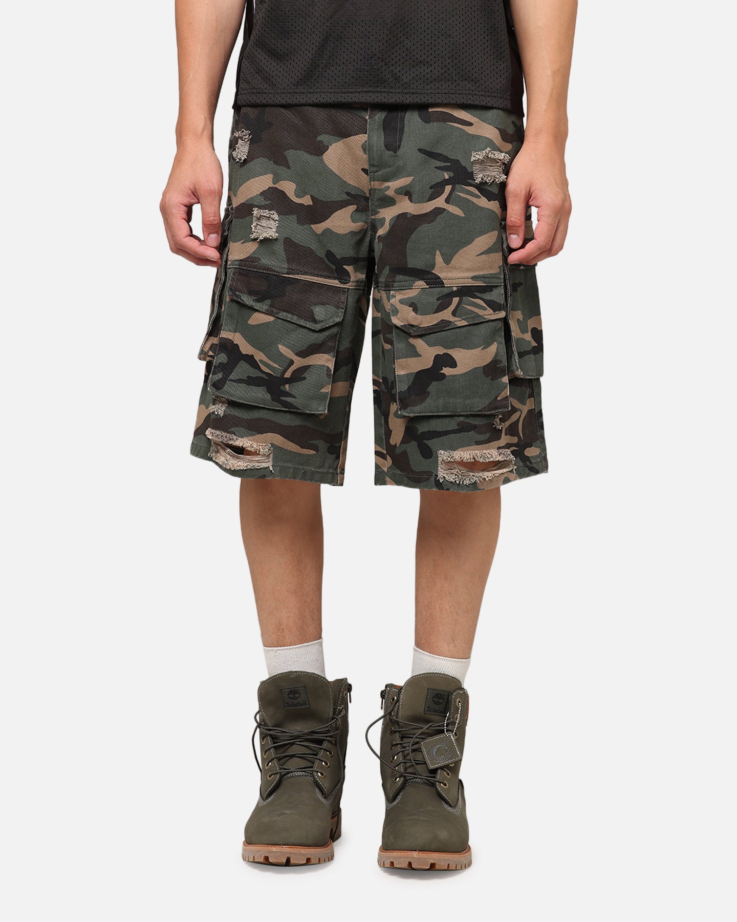camo baggy shorts size M Supreme Small Box Baggy Mesh Short (SS25