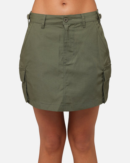 X-Girl Women's Easy Cargo Skirt Flight Green