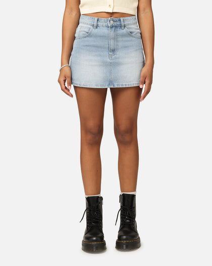 X-Girl Women's Gordon Skirt Washed Blue