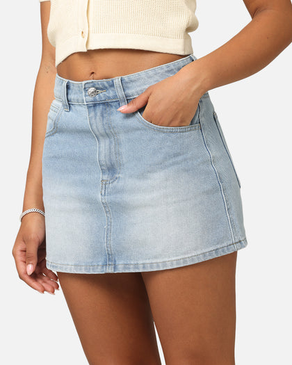 X-Girl Women's Gordon Skirt Washed Blue