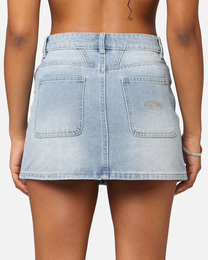 X-Girl Women's Gordon Skirt Washed Blue