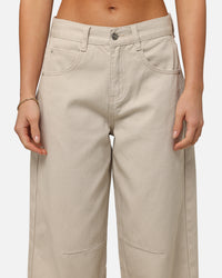 XXIII Women's Buckle Baggy Jeans Sand