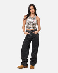XXIII Women's Buckle Baggy Jeans Vintage Black