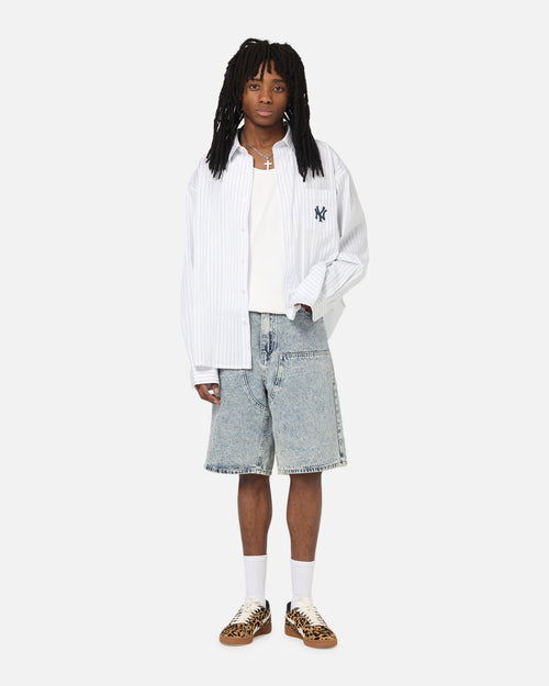 XXIII Diamond Buckle Back Jorts Blue Stonewash