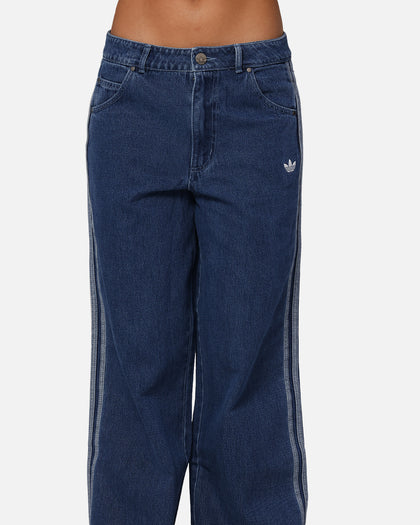 Adidas Women's Denim 3-Stripes Track Pants Indigo Denim