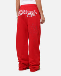 Ed Hardy Women's Rose Trackpants Red