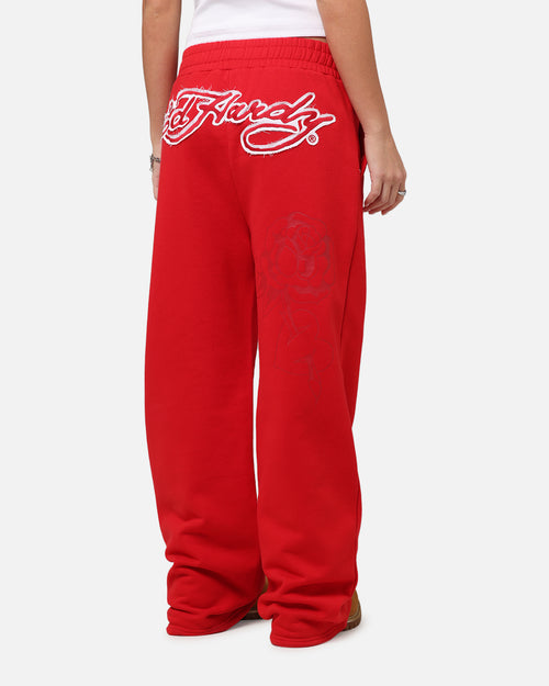 Ed Hardy Women's Rose Trackpants Red