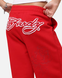 Ed Hardy Women's Rose Trackpants Red