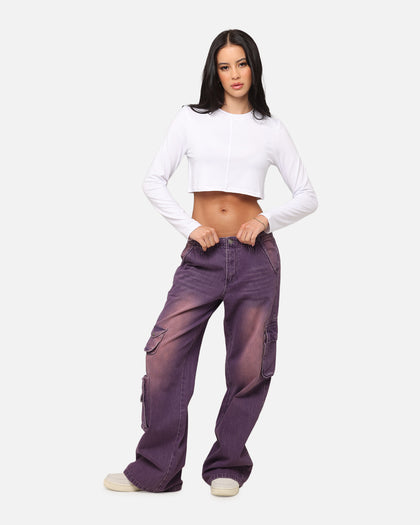 XXIII Women's Corporal Cargo Jeans Purple