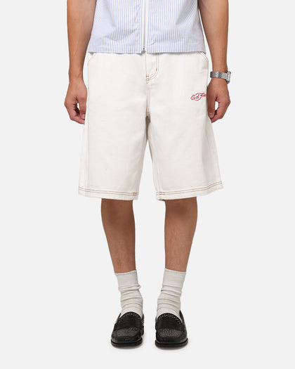 Ed Hardy Tiger Jorts Off White