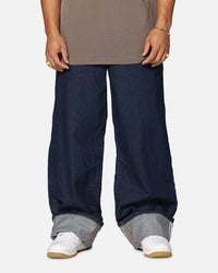 Saint Morta Amplus Selvedge Cuffed Jeans Indigo/Tan