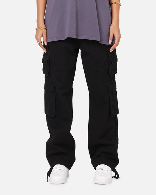 Saint Morta Modern Utility Cargo Pants Washed Black