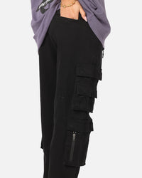 Saint Morta Modern Utility Cargo Pants Washed Black