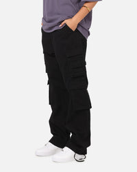 Saint Morta Modern Utility Cargo Pants Washed Black