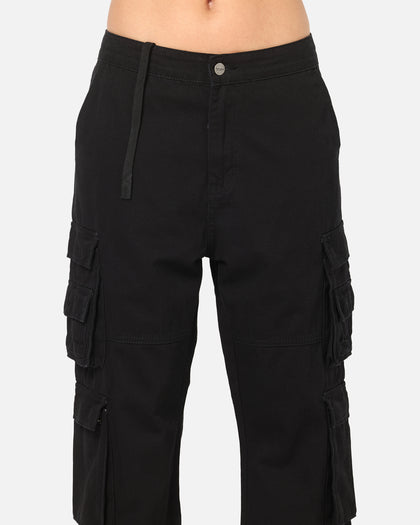 Saint Morta Modern Utility Cargo Pants Washed Black