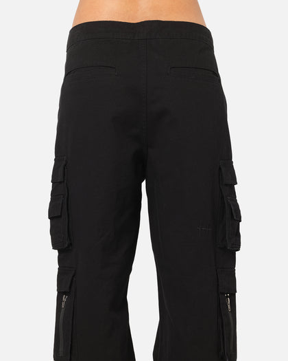 Saint Morta Modern Utility Cargo Pants Washed Black