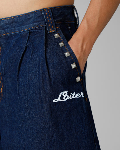 Loiter 3 Quarter Shorts Dark Indigo