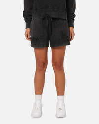 Pro Standard Women's Los Angeles Dodgers Washed Crystaline Shorts Washed Black