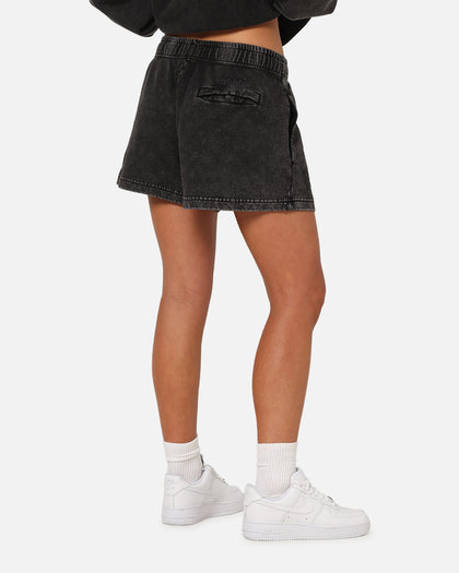 Pro Standard Women's Los Angeles Dodgers Washed Crystaline Shorts Washed Black