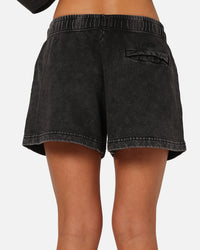 Pro Standard Women's Los Angeles Dodgers Washed Crystaline Shorts Washed Black