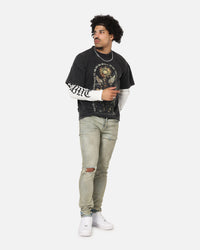 Saint Morta Dynasty Dirty Distressed Jeans Dirty Denim