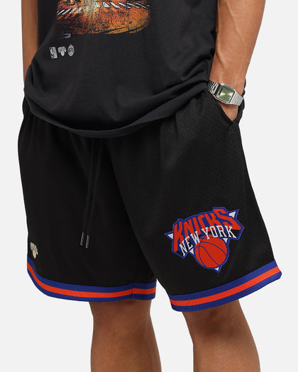 New York Knicks Swing Men Blue Stitched Pocket Basketball Shorts
