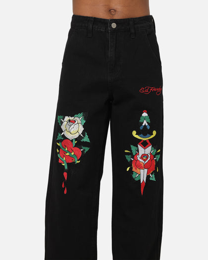 Ed Hardy Once Wounded Jeans Black