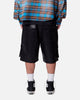 MNML Baggy Vegan Leather Cargo Shorts Black